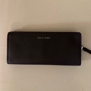 Cole Haan Black Leather Clutch Wallet